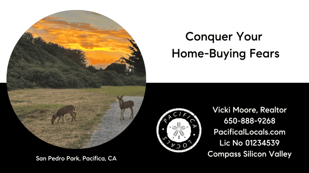 title: Conquer Your Home-Buying Fears image: two deer in a field during a orange-red sunset