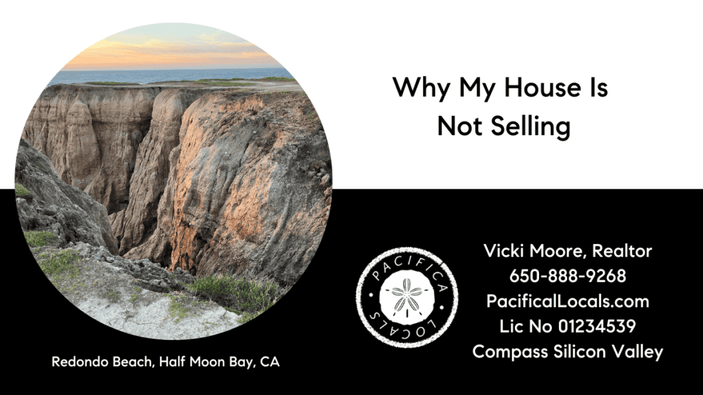 article title: Why My House Is Not Selling image: beachside cliffs at sunset